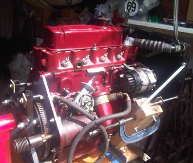 Test rig now fitted with rad