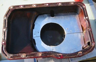 Alloy sump baffel