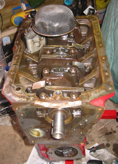 Oil strainer fitted